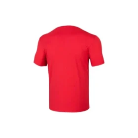 Skechers para hombre, entrenamiento, running, deportivo, de punto, manga corta, rojo payaso