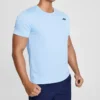 Skechers para hombre, entrenamiento, running, deportivo, tejido de punto, manga corta, azul