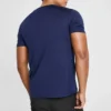 Skechers para hombre, entrenamiento, running, deportivo, tejido de punto, manga corta, azul