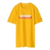 Skechers Sport para hombre con estampado de letras, manga corta, color dorado