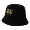 Sombrero de pescador con logotipo impreso «Negro Amarillo»