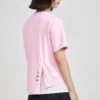 SS20 Camiseta de punto cruzado de manga corta rosa