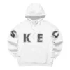 Sudadera con capucha casual con estampado «Blanco Negro»