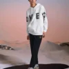 Sudadera con capucha casual con estampado «Blanco Negro»