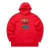 Sudadera con capucha forrada de felpa y estampado de dibujos animados «Rojo Gris Azul marino»