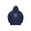 Sudadera con capucha forrada de felpa y estampado de dibujos animados «Rojo Gris Azul marino»