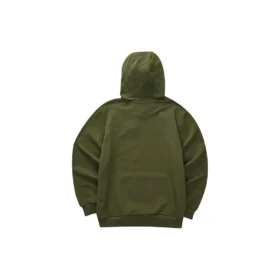 Sudadera con capucha informal con letras impresas «Verde-Blanco»