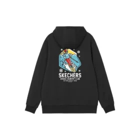 Sudadera con capucha y cordón con gráfico de dibujos animados «Azul marino, negro, blanco, gris»