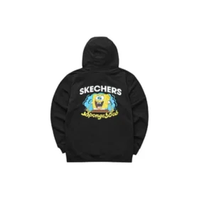 Sudadera con capucha y estampado de Skechers x Bob Esponja «Blanco, amarillo y negro»