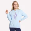 Sudadera con capucha y estampado floral de rombos Sudadera con capucha y estampado floral de rombos