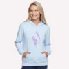 Sudadera con capucha y estampado floral de rombos Sudadera con capucha y estampado floral de rombos