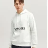 Sudadera con capucha y letras de la serie Diamond «Blanco Negro»
