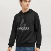 Sudadera con capucha y letras de la serie Diamond «Negro Blanco»