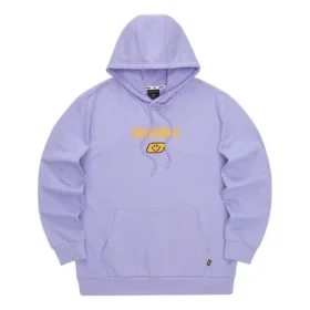 Sudadera con capucha y letras impresas de la serie Casual Colorida «Purple Yellow»