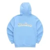 Sudadera con capucha y logo impreso «Azul Rosa Negro Blanco»