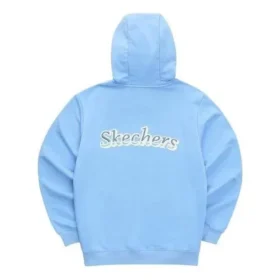 Sudadera con capucha y logo impreso «Azul Rosa Negro Blanco»
