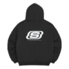 Sudadera con capucha y logo impreso «Negro Blanco»