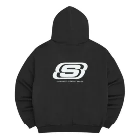 Sudadera con capucha y logo impreso «Negro Blanco»