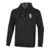 Sudadera con capucha y logo impreso «Negro Blanco Azul»