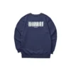 Sudadera con cuello redondo y estampado de la serie Casual Colorful «Navy White»
