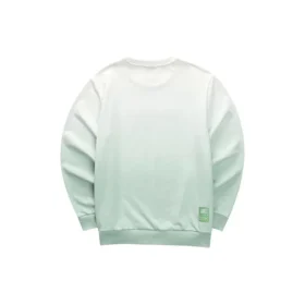 Sudadera con cuello redondo y letras degradadas «Green White»