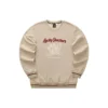 Sudadera de cuello redondo con gráfico de dragón de la serie CNY «Beige, negro y rojo»