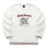 Sudadera de cuello redondo con gráfico de dragón de la serie CNY «Blanco, negro y rojo»