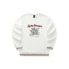 Sudadera de cuello redondo con gráfico de dragón de la serie CNY «Blanco, negro y rojo»
