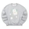 Sudadera de cuello redondo con gráfico Skechers x XIAOLI «Gris-Blanco»