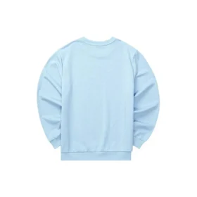 Sudadera de cuello redondo con letras de la serie Casual «Azul Blanco»
