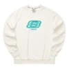 Sudadera de cuello redondo con letras de la serie Casual «Blanco Azul»