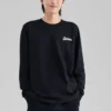 Sudadera de cuello redondo con logo estampado «Blanco, Negro, Azul»