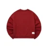 Sudadera de cuello redondo holgada de color liso «Burgundy»