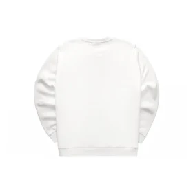 Sudadera de felpa con cuello redondo y logo «Blanco Rojo Azul»