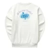 Sudadera de manga corta de la serie Casual Colorida «Blanco Verde»