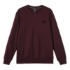 Sudadera de punto holgada de color liso «Burdeos Negro»
