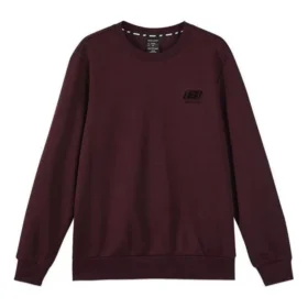 Sudadera de punto holgada de color liso «Burdeos Negro»