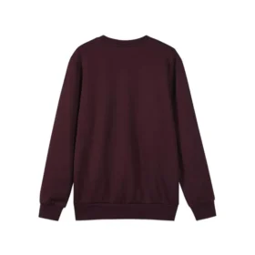 Sudadera de punto holgada de color liso «Burdeos Negro»