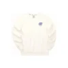 Sudadera informal de punto con cuello redondo y estampado de letras «Blanco»
