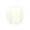 Sudadera informal de punto con cuello redondo y estampado de letras «Blanco»