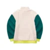 Sudadera reversible con cuello de pie de la serie Stroll «Beige, verde, negro, amarillo»