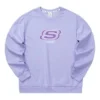 Sudadera unisex de cuello redondo con letras de la serie Casual «Purple»