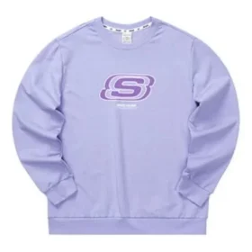 Sudadera unisex de cuello redondo con letras de la serie Casual «Purple»