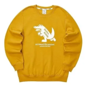 Suéter casual con gráfico «Amarillo Blanco»