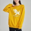Suéter casual con gráfico «Amarillo Blanco»