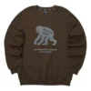 Suéter casual con gráfico «Brown Grey»