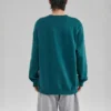 Suéter casual con gráfico «Green White»