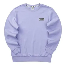 Suéter casual de manga larga con logo estampado «Morado Negro»