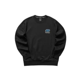 Suéter de cuello redondo con gráfico del logotipo «Negro Azul Blanco» Suéter de cuello redondo con gráfico del logotipo «Negro Azul Blanco»