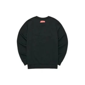 Suéter de cuello redondo con gráfico «Negro Blanco Rojo»